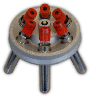 Image: The MSE Kestrel 6 X 15 mL rotor (Photo courtesy of MSE).